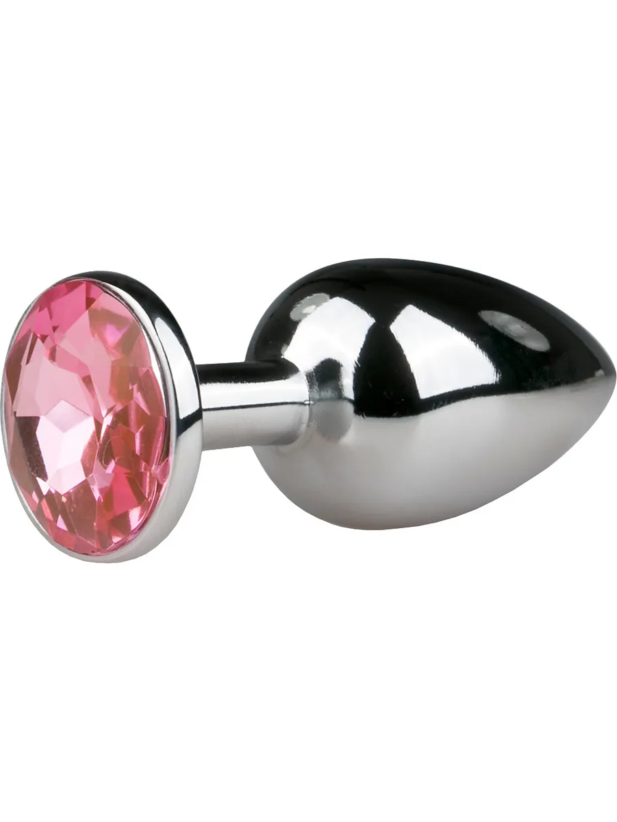 Easytoys Metal Butt Plug No. 1 Silver/Pink Lyxig analplugg