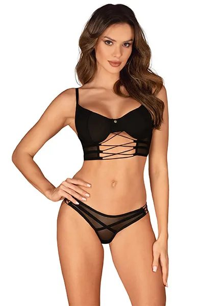 Obsessive Roxelia 2-pcs Set Black M/L BH & BH-set