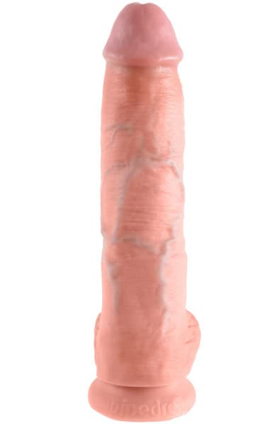 Dildo med Pung 27 cm - Ljus Hudfärg