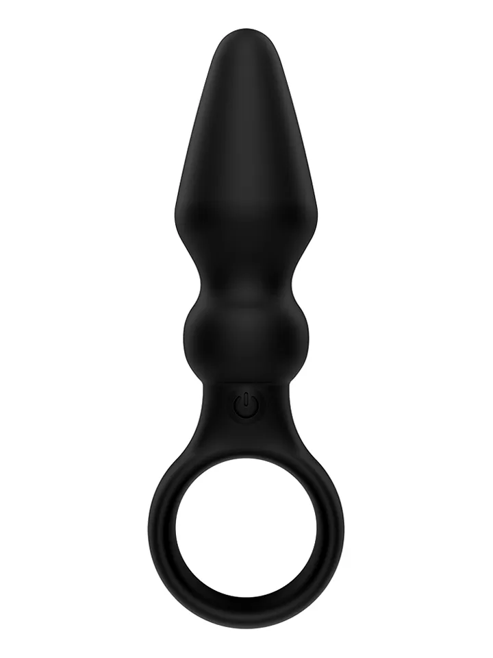 Anal Plugg With Vibrations Black Analplugg med vibrator