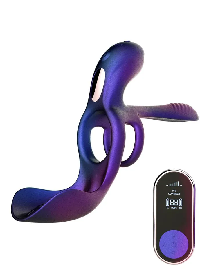 Zenith Cock Ring With Glans & Perineum Stimulator Penisring med vibrator