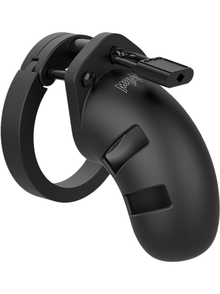 Model 20 - Chastity - 3.5"" - Silicone Cock Cage - svart