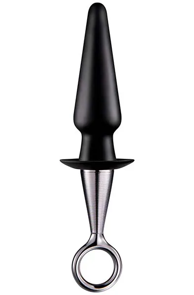 Silicone Plug With Finger Ring 23 cm Analplugg med dragring