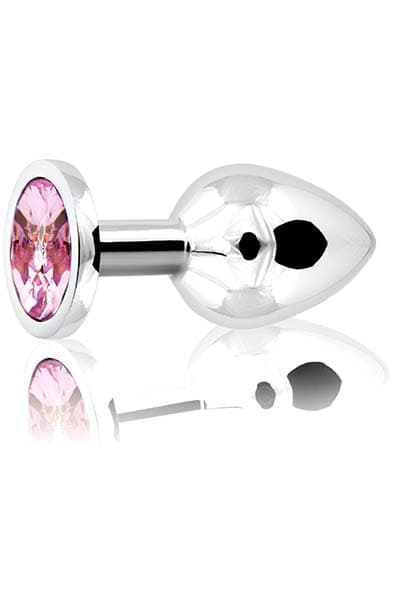 Metal Plug Medium - Silver/Pink