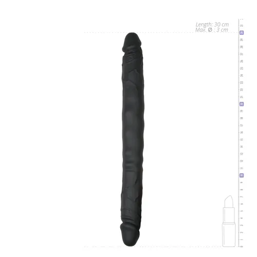 Silicone Double Ended Dildo Black 30 cm