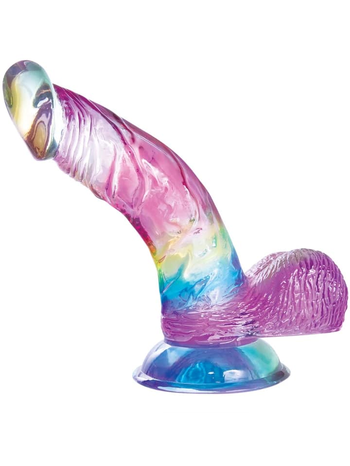 Jellildo Dildo Curved With Balls Multi