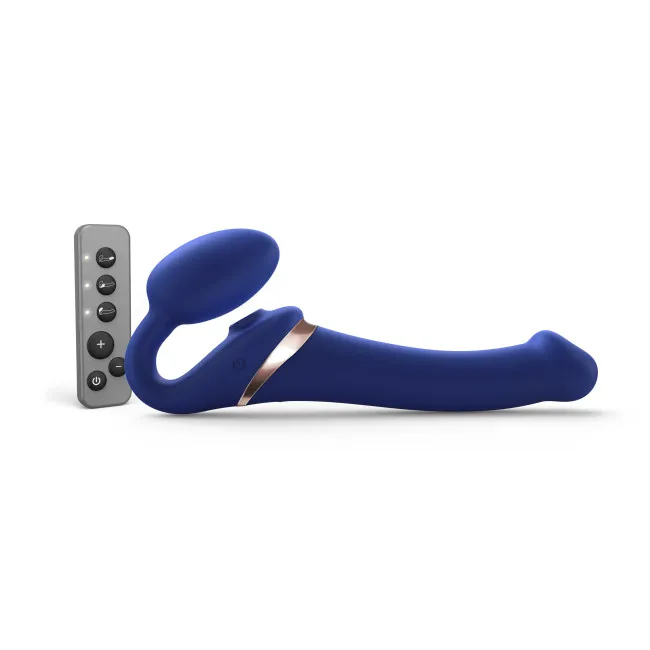 Multi Orgasm Bendable Strap On Night Blue M