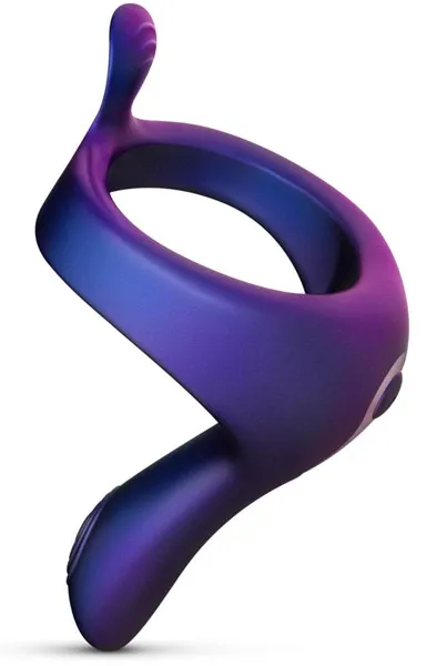 Hueman Vibrating Strap-On Cock Ring Purple