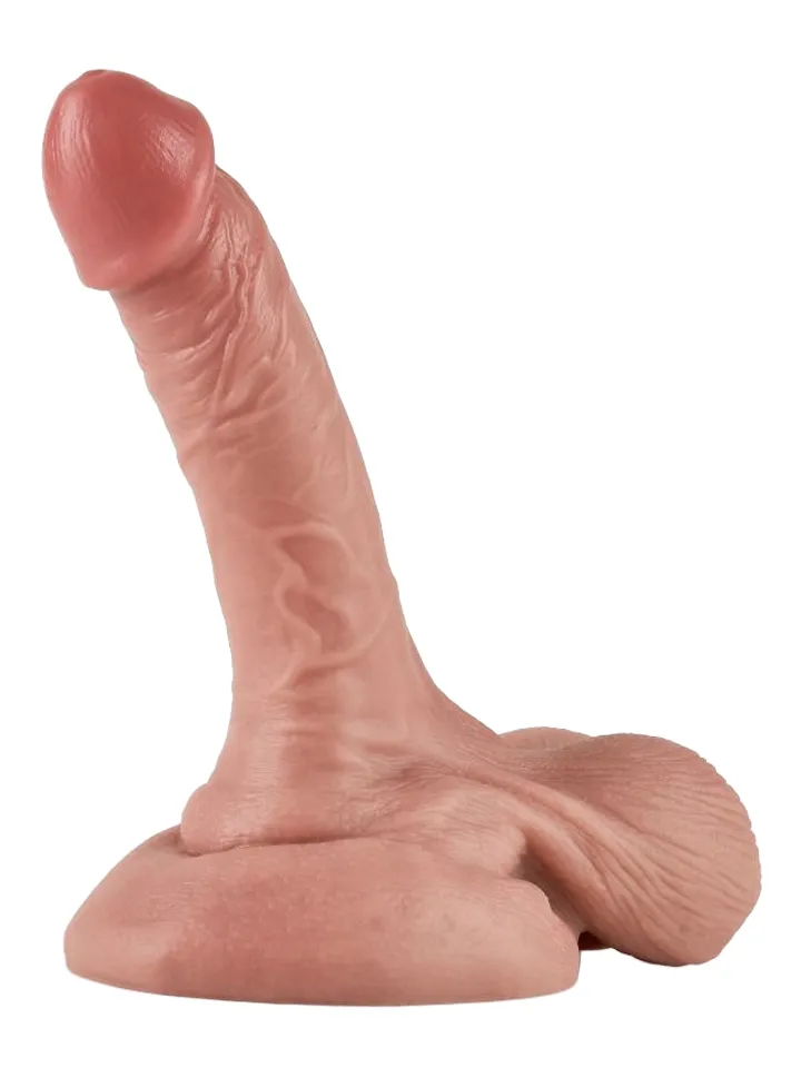 Dual Density Dildo With Balls 15,5 cm