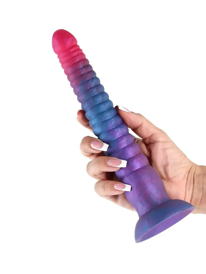 NSNovelties: Colours Stacked Silicone Dildo, 23 cm