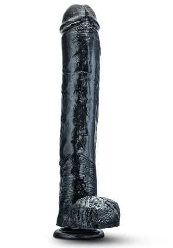 Jet Dark Steel Carbon Metallic Anal Dildo 35,5cm Grövre analdildo