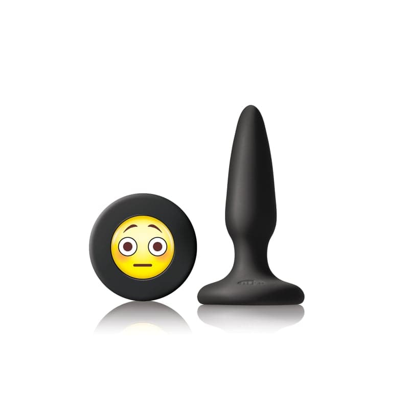 Moji's OMG Svart Mini Silikon Plug med Emoji