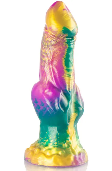 Iris Dildo With Rainbow Testicles Of Pleasure 22,5 cm Monster dildo