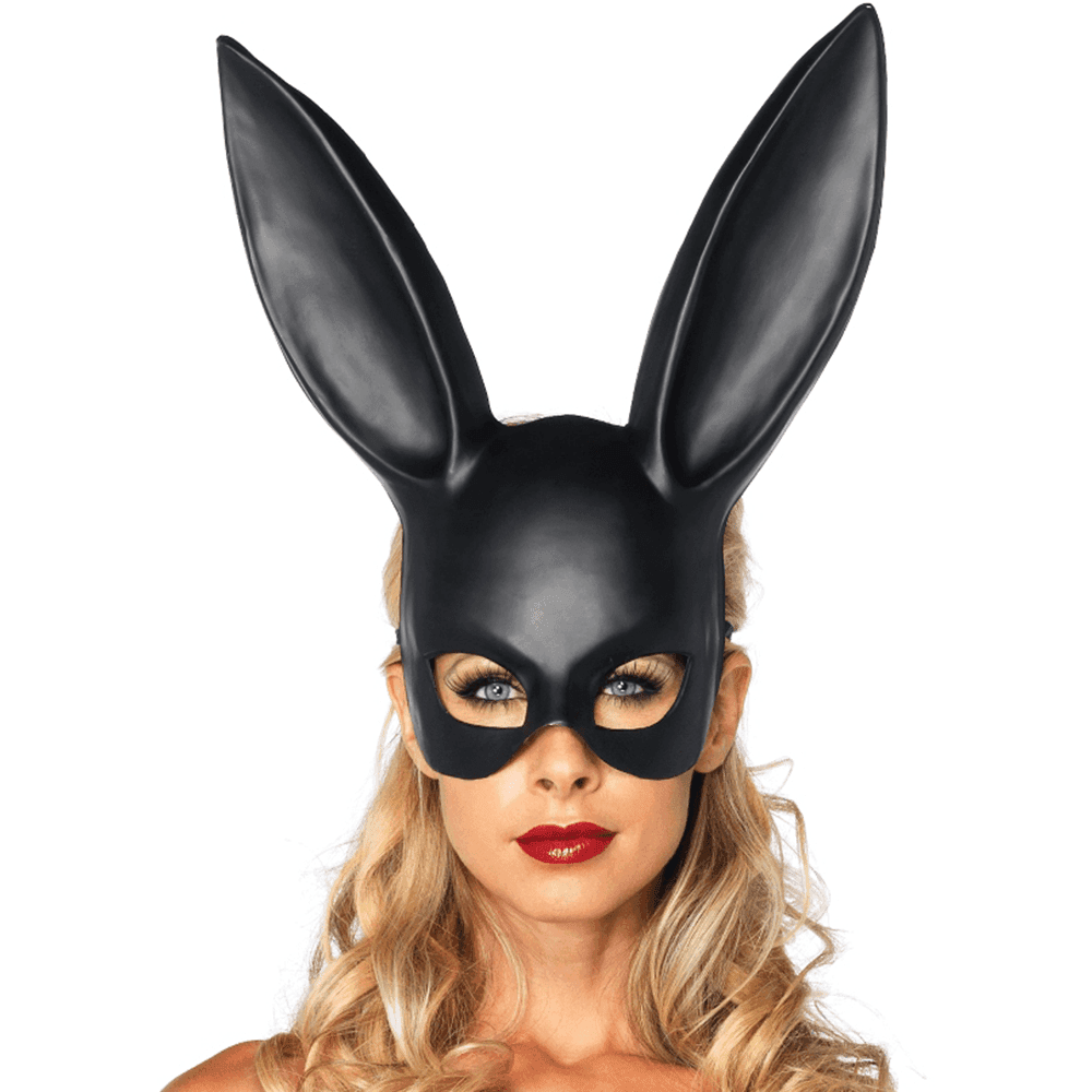 Leg Avenue Black Bondage Bunny Mask