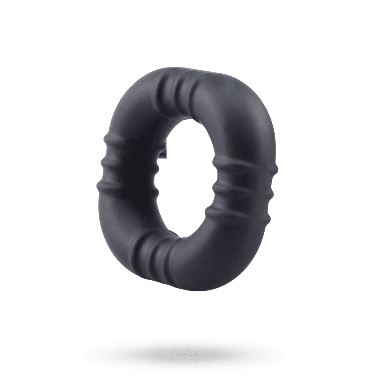 Square Fit Silicone Cock Ring Black