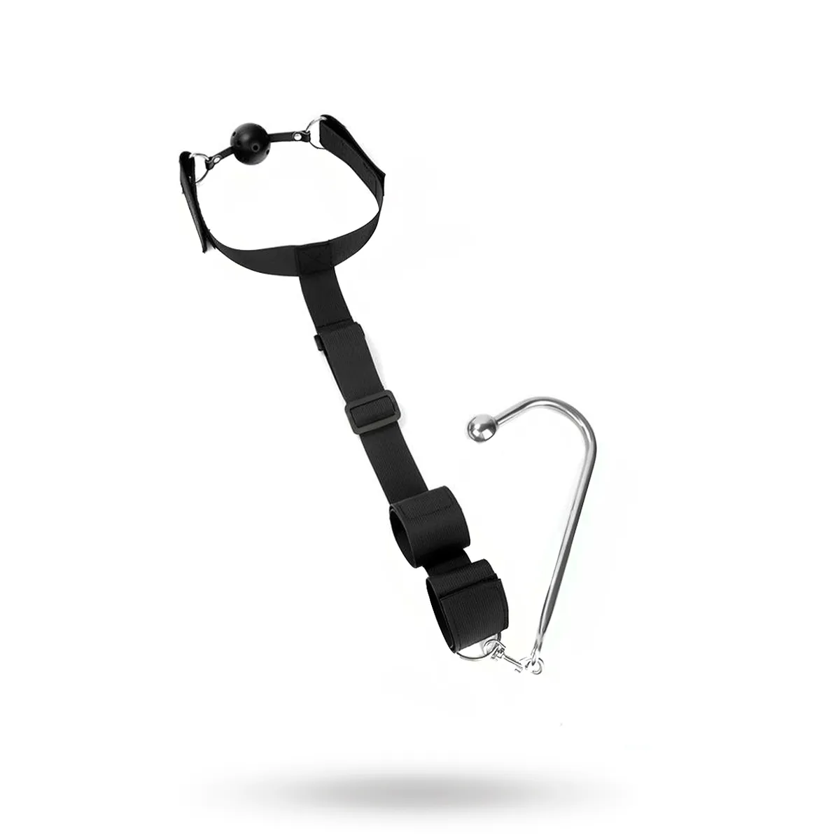 Mouth Gag With Cuffs & Anal Hook