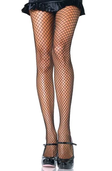 Lycra Fishnet Pantyhose Black O/S Strumpbyxor