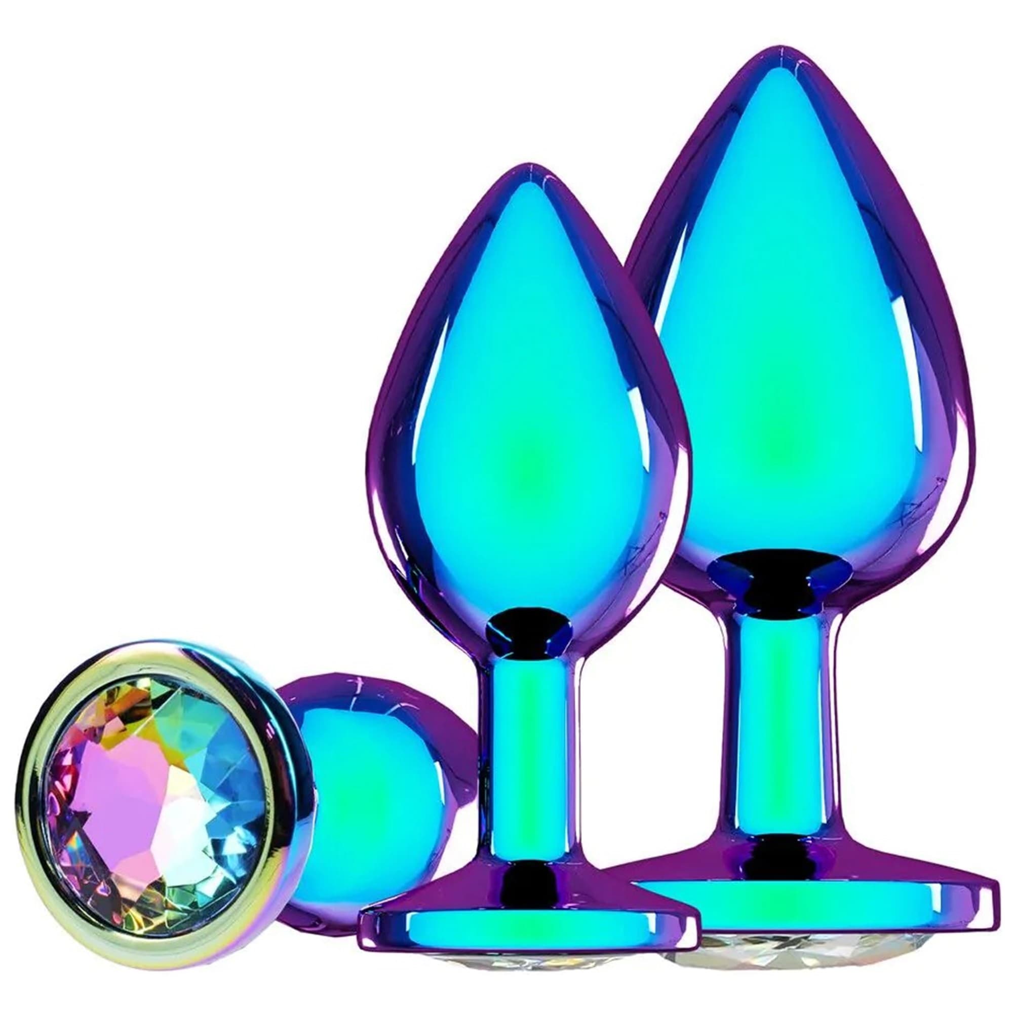 Venice Collection - Metal Anal Plug Set - Iridescent