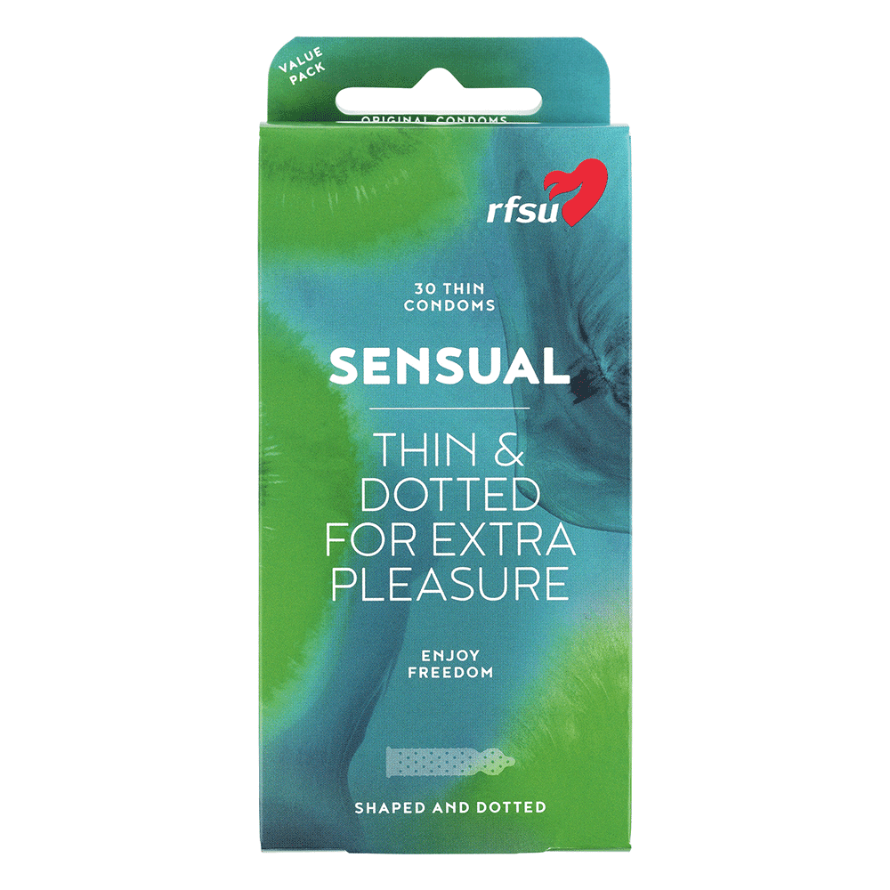 Sensual (Näkken) - Knottrigt Tunn Kondom - 30 pack