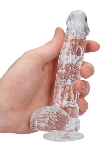 RealRock: Crystal Clear Realistic Dildo, 15 cm