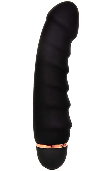 Black Amazing Ribbed Vibrator