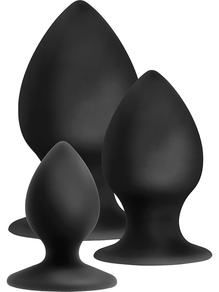 Anal Adventures Platinum Anal Stout Plug Kit Analpluggar paket