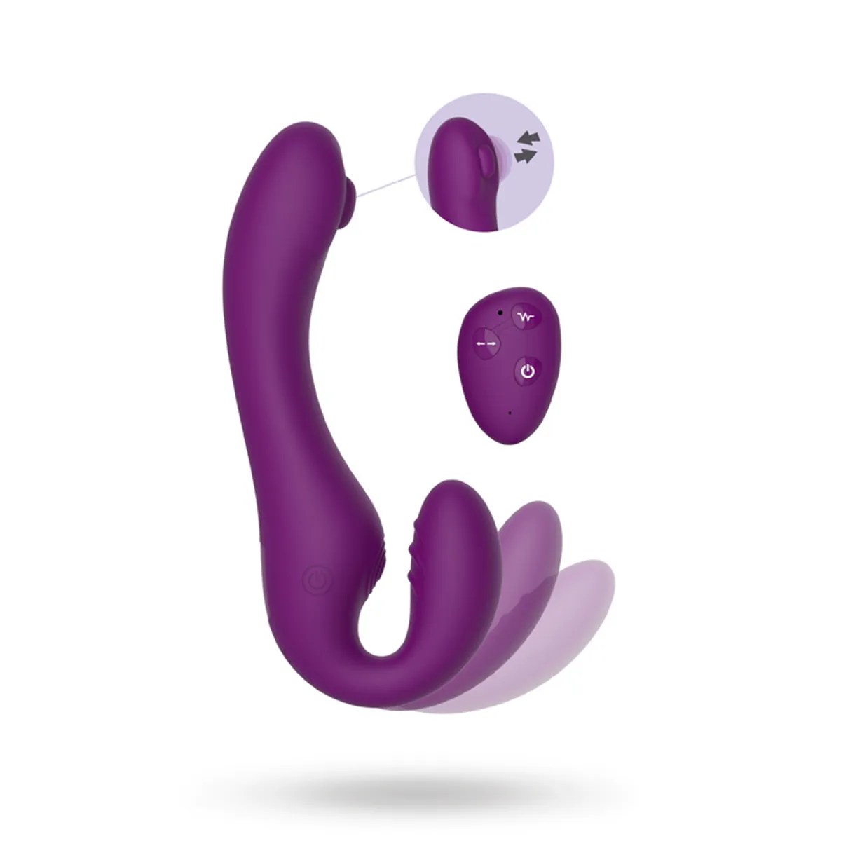 Xocoon: Strapless Strap-On, Pulse Vibrator with Remote