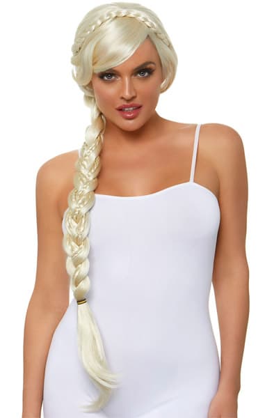 Long Duel Braid Blonde Wig