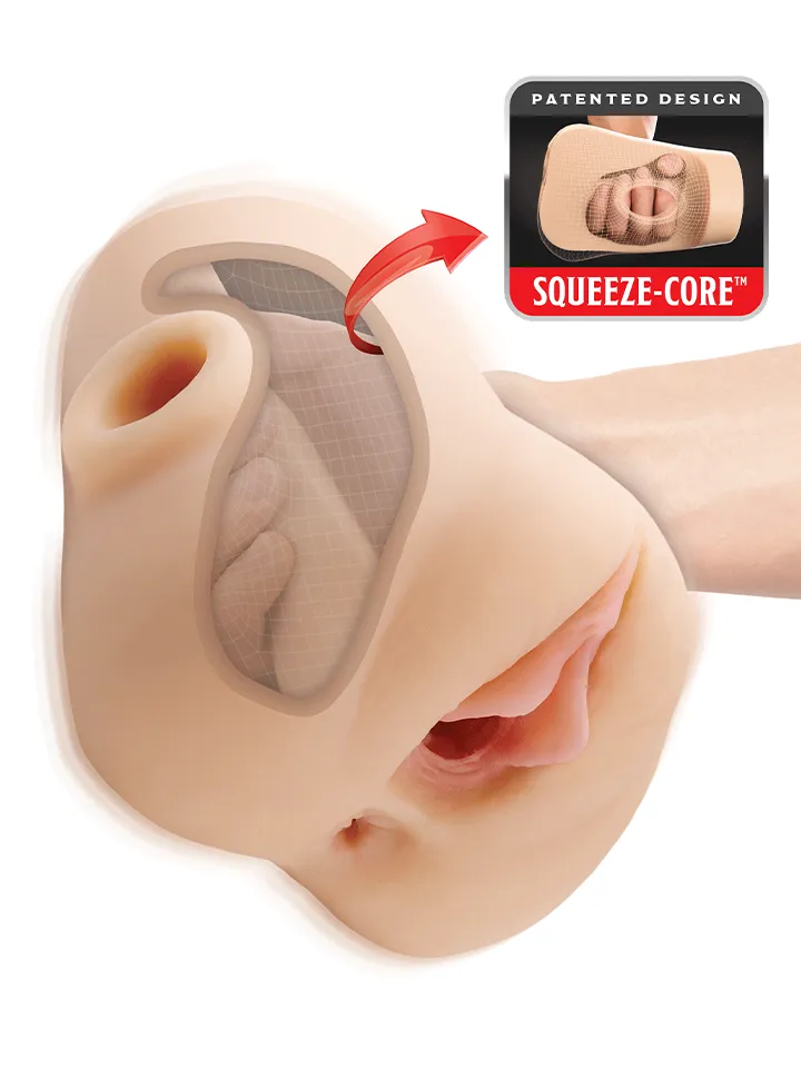 Double Pounder Vibrating Squeeze Stroker