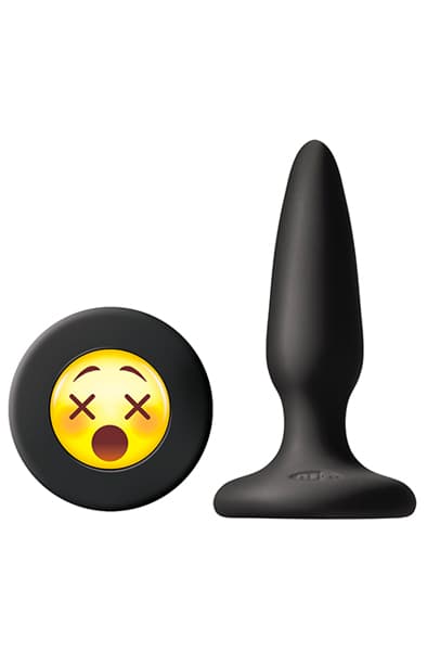 Moji's WTF Svart Mini Silikon Plug med Emoji