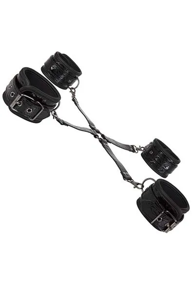 Diabolique Black Hog-Tie With Cuffs