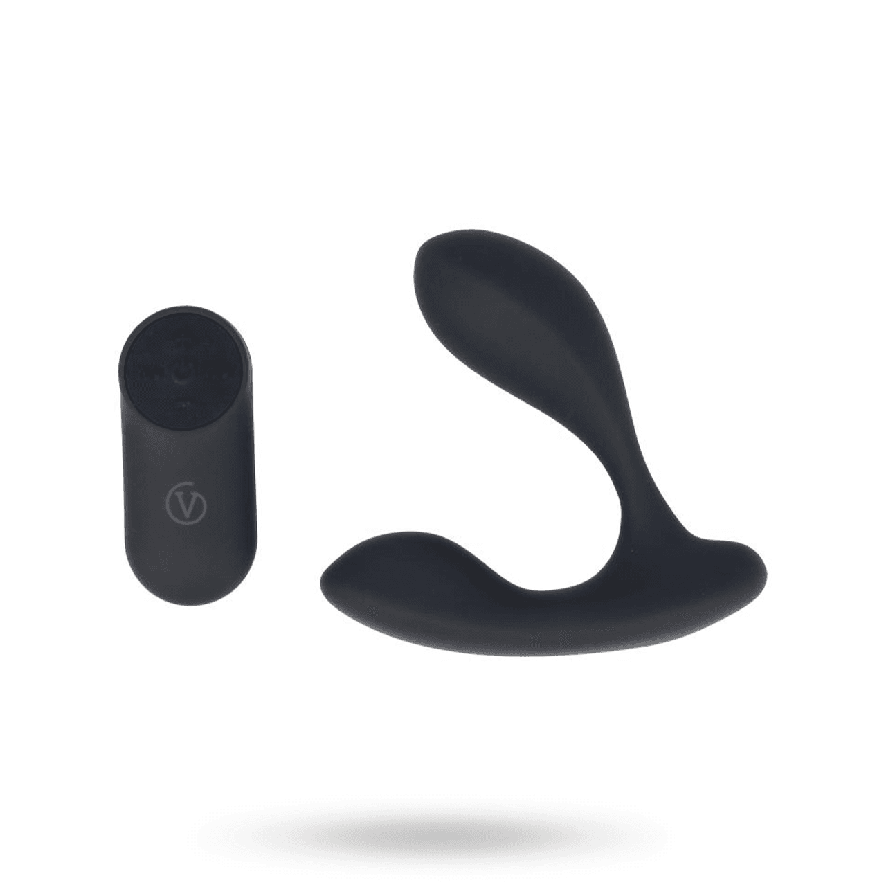 Prostatic Vibrator With Remote Black