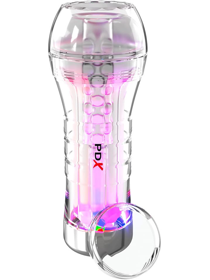 PDX Elite ViewTube XXL See-Thru EZ-Grip LED Stroker