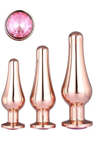 Dream Toys: Gleaming Love, Pleasure Plug Set, roséguld