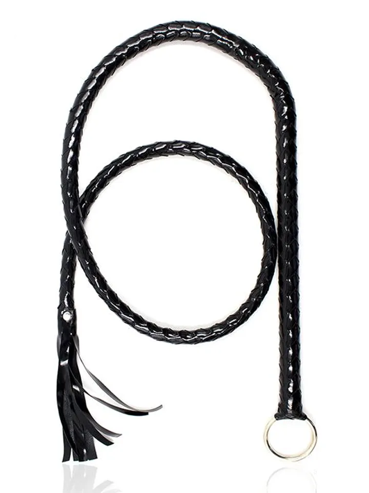 Shiny Black Long Whip 138 cm