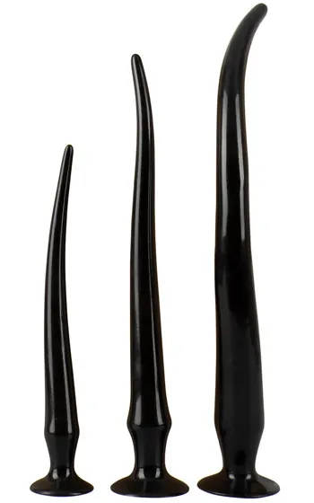 Super Long Butt Plug Set Svart