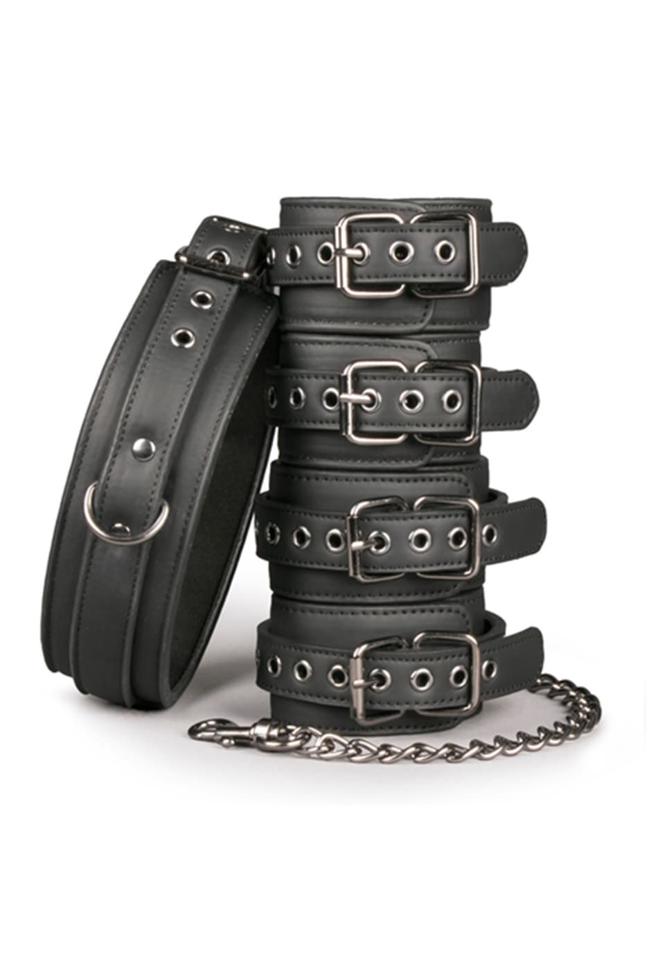 Fetish Set With Collar, Ankle- & Wrist Cuffs