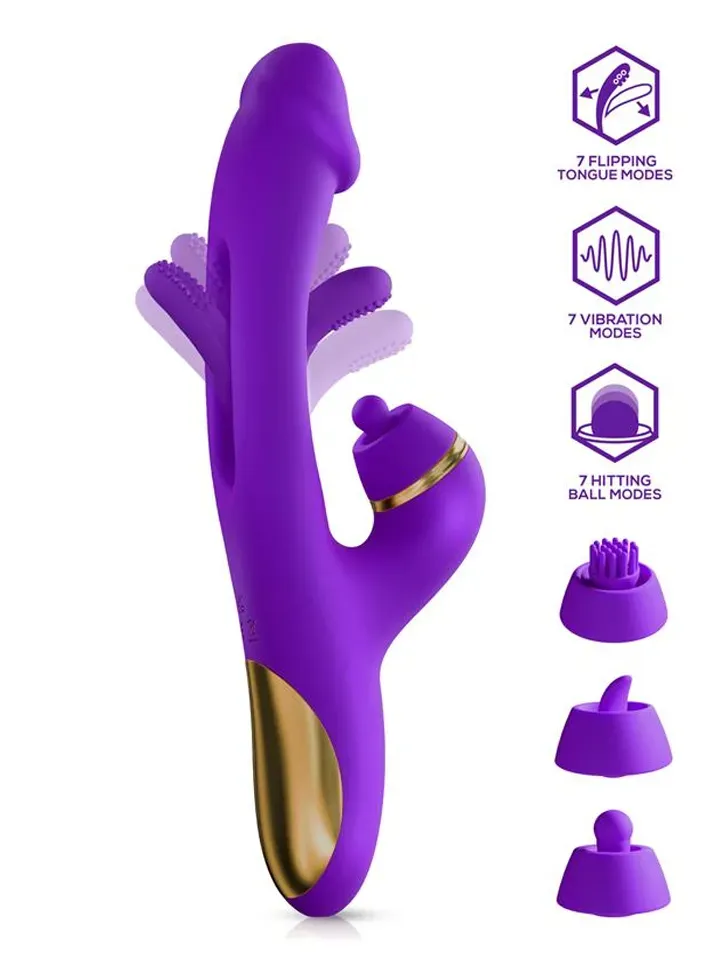 Siter 2.0 Flapping Tongue With Hitting Ball Vibrator
