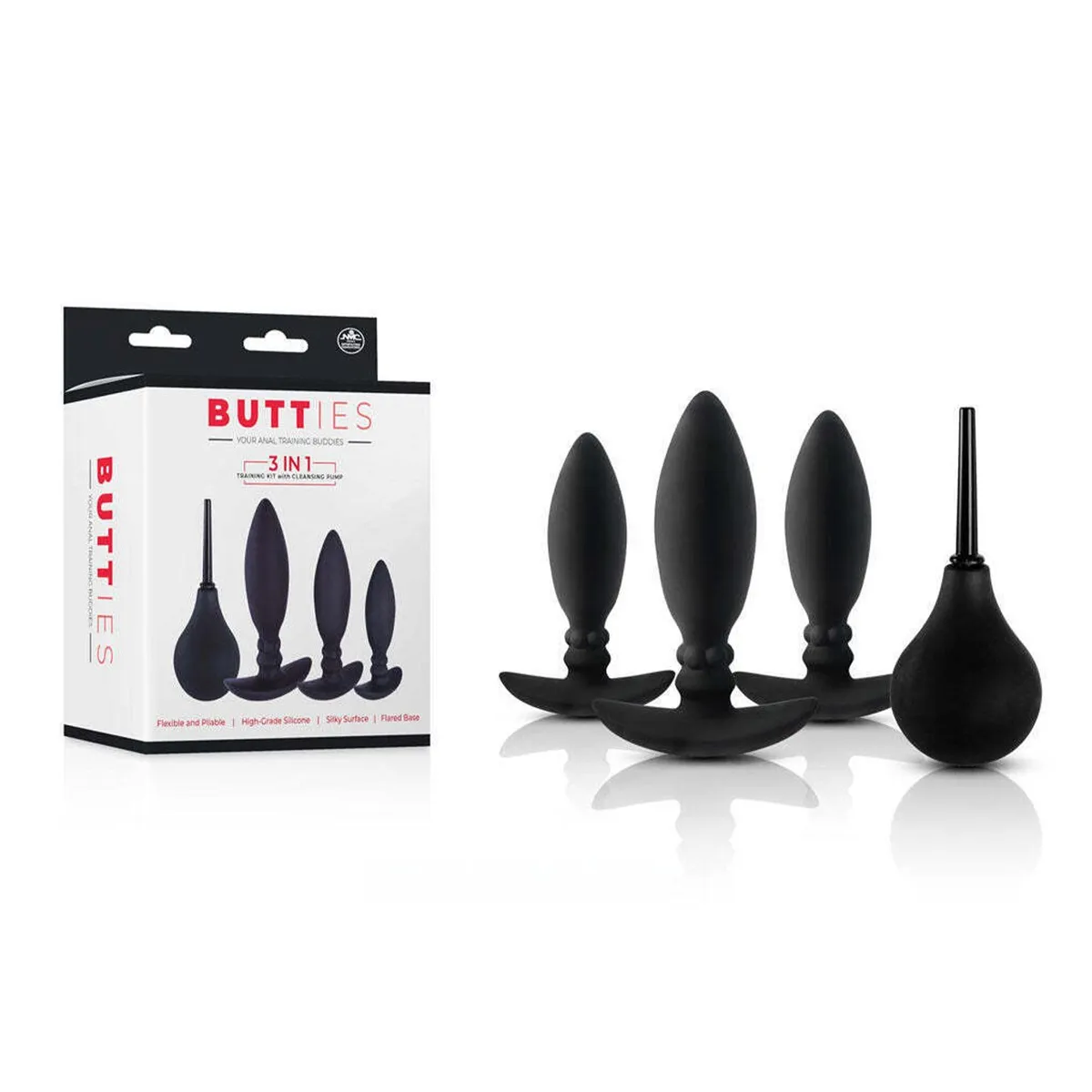 Butties 3-in-1 With Cleansing Pump Analpluggar paket