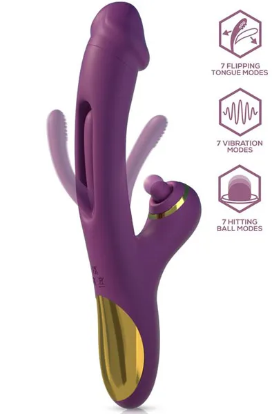 Siter Vibe With Hitting Ball & Flipping Tongue Rabbitvibrator