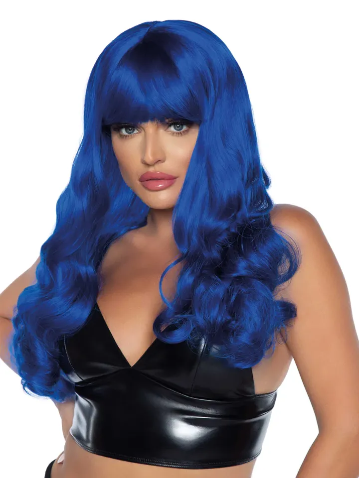 Leg Avenue Misfit Long Wavy Wig Blue