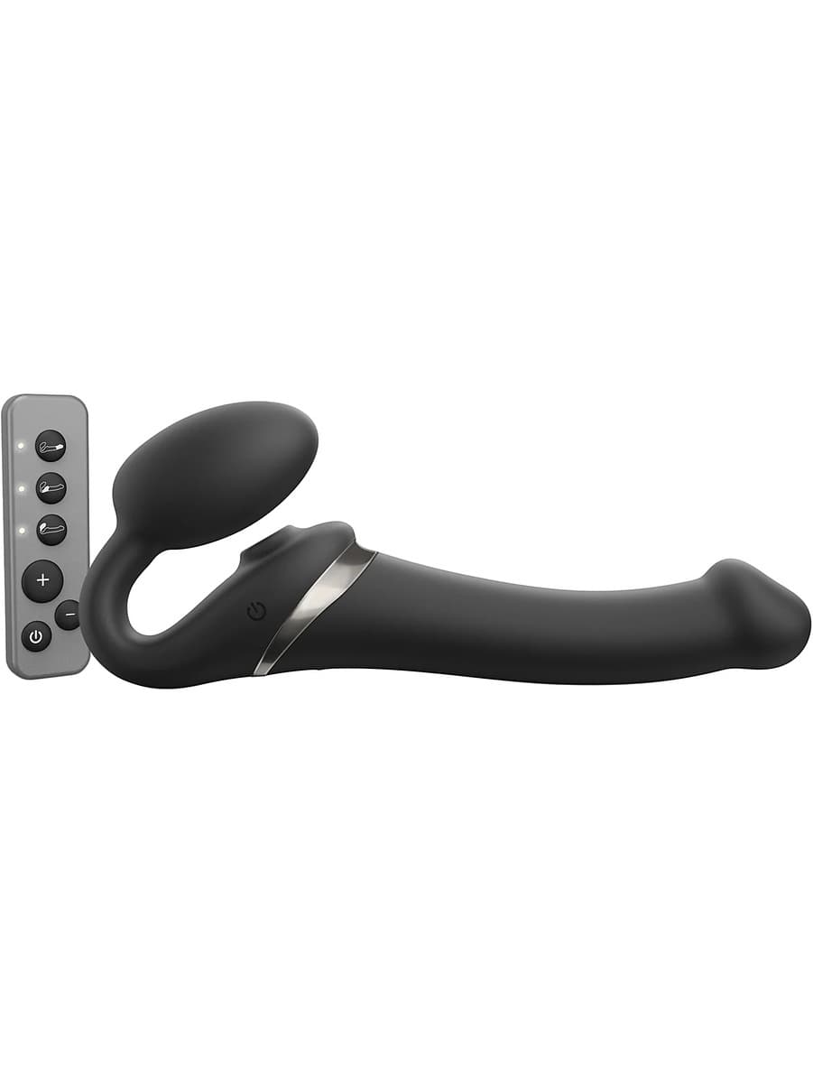 MULTI ORGASM BENDABLE STRAP-ON - S - BLACK