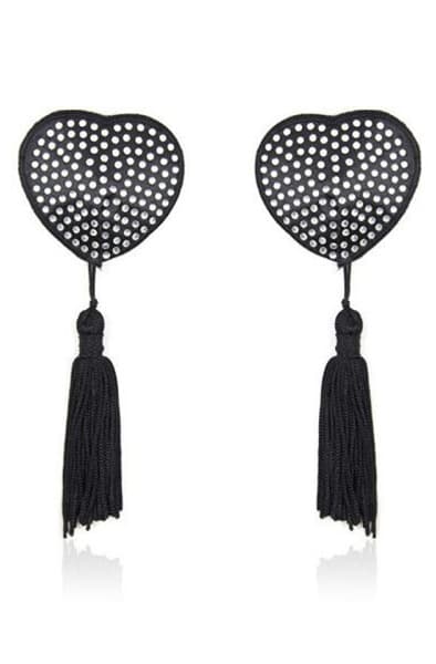 TOYZ4LOVERS Heart Shine Nipples Tassels Black