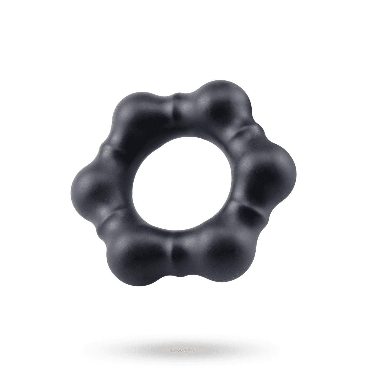 Beaded Silicone Cock Ring Black