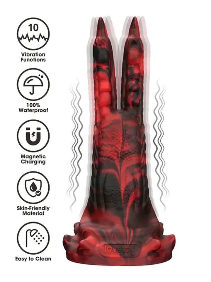 Monster Savage Double Claw Vibrating Dildo