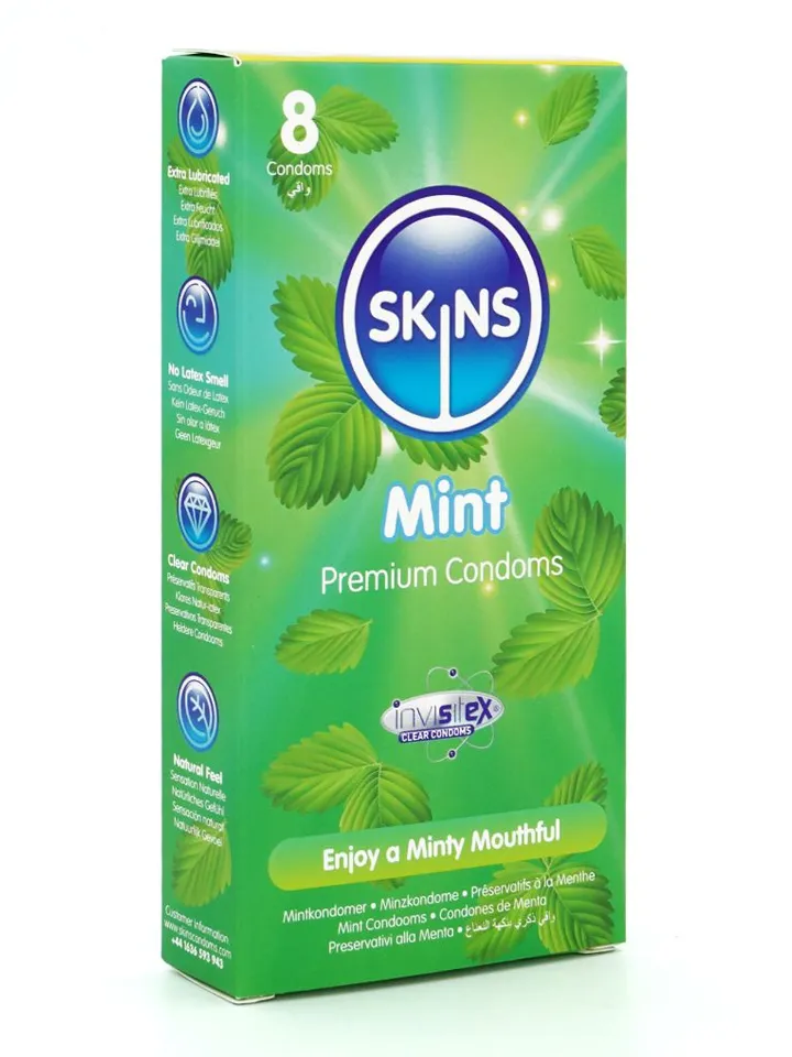 Skins Mint Condoms 8-pack
