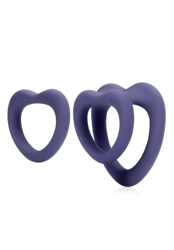 Heart Cockring Set - Violet Storm