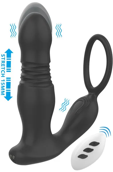 Zenn Anal Pleasure P-Spot Thrusting Prostatavibrator med penisring