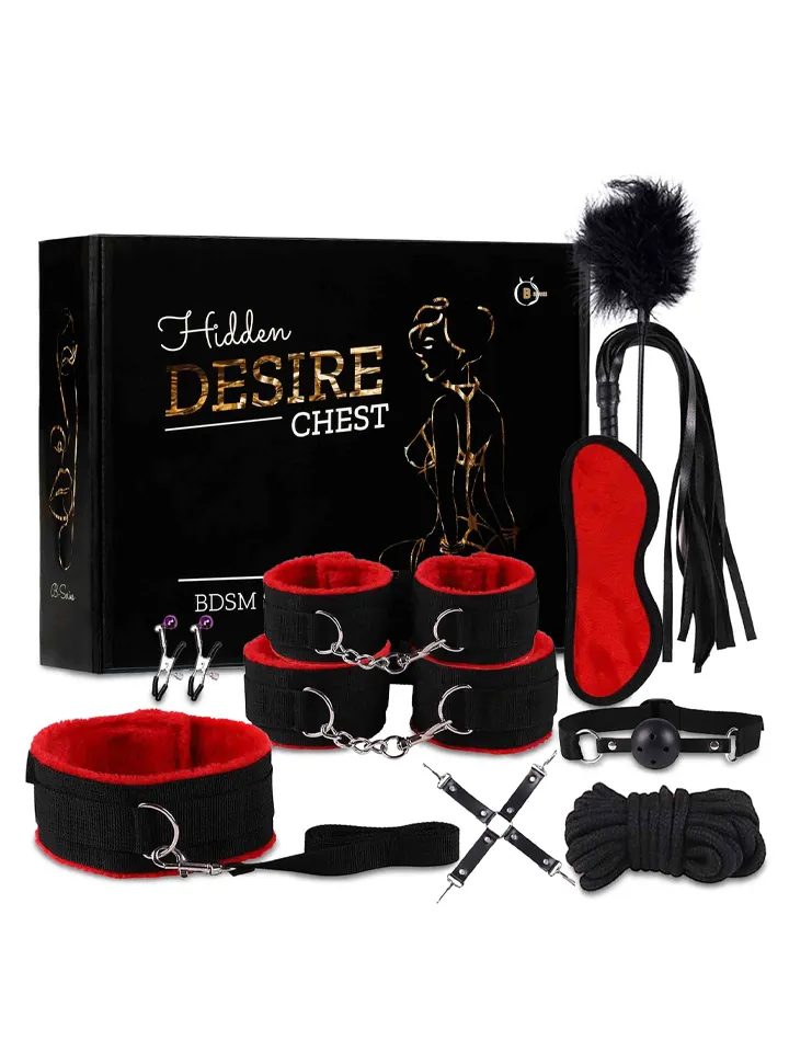 Hidden Desire BDSM Chest Black/Red Bondagepaket