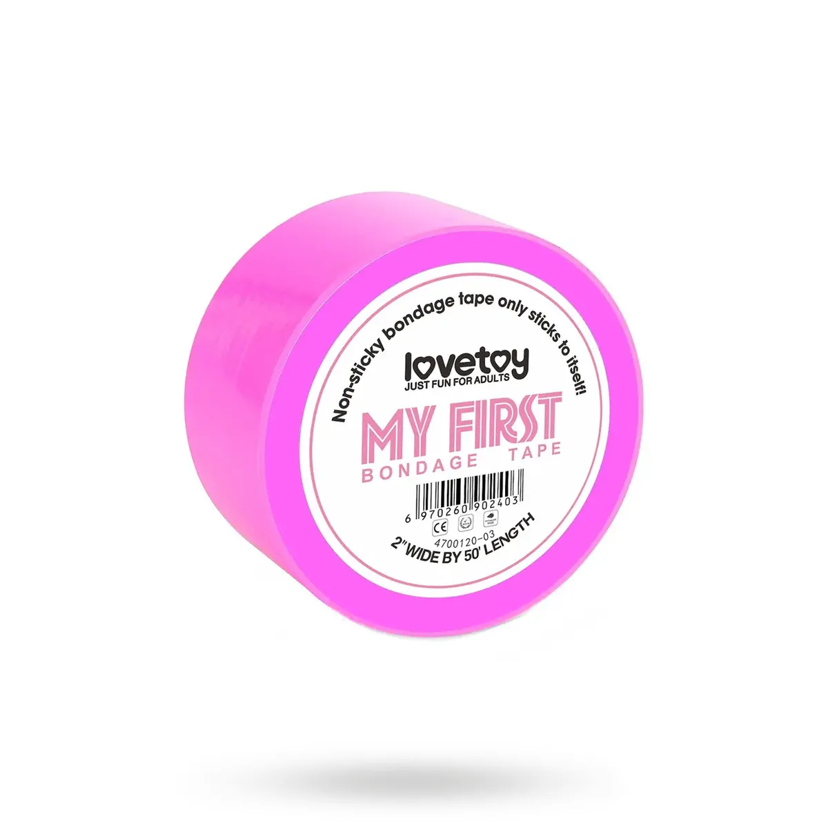 Lovetoy Non-Sticky Bondage Tape Neon Pink 15m